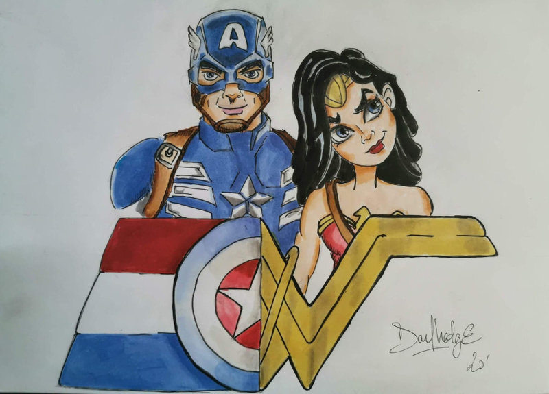 Une case en moins ! Captain America et Wonder Woman