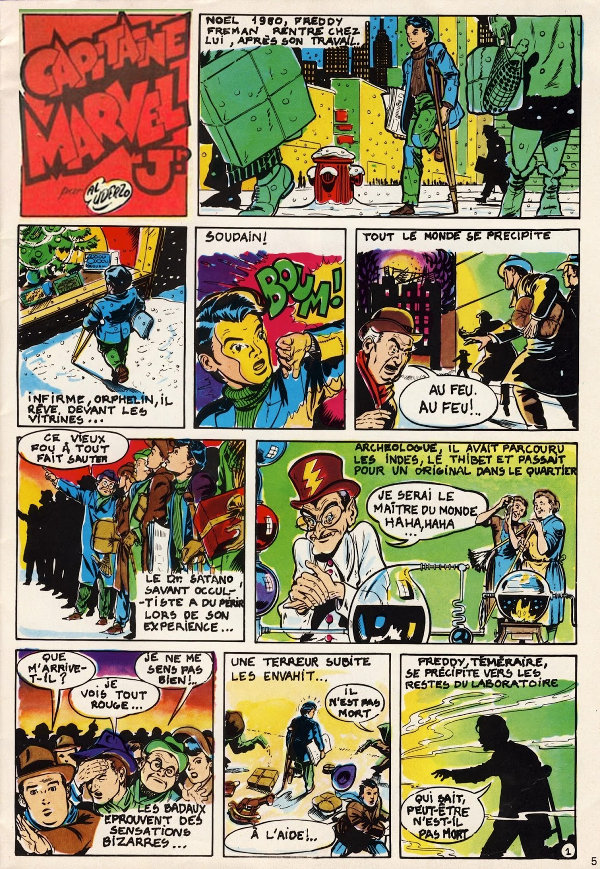 Albert Uderzo dessine Captain Marvel Jr