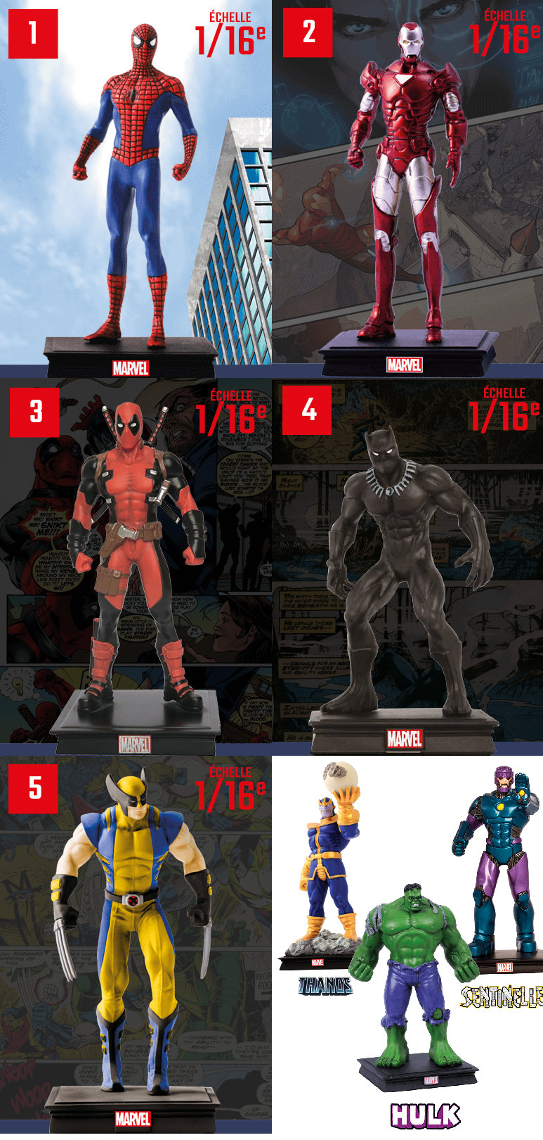Figurines super-héros Marvel Panini